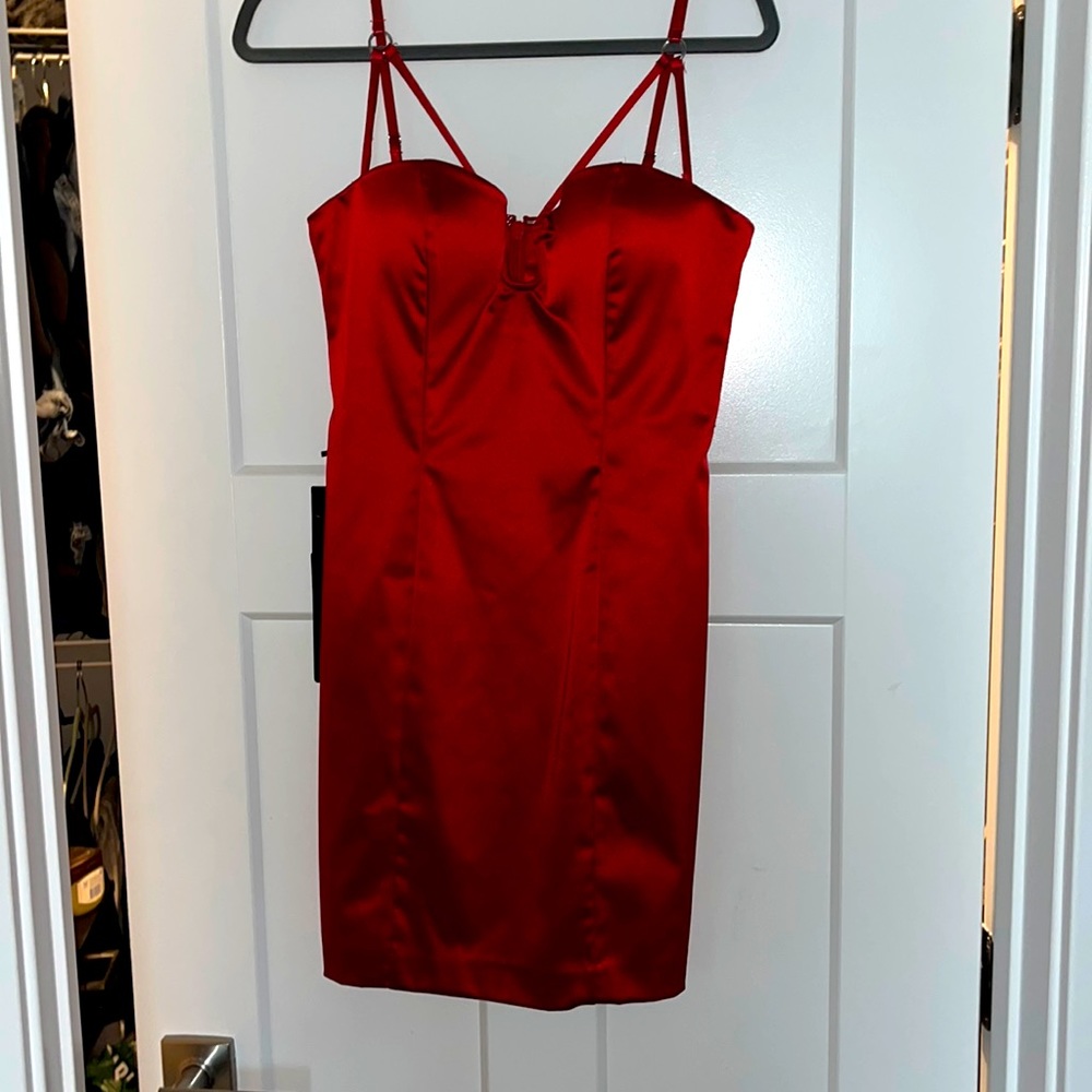 Brand New Red Bebe Mini Dress